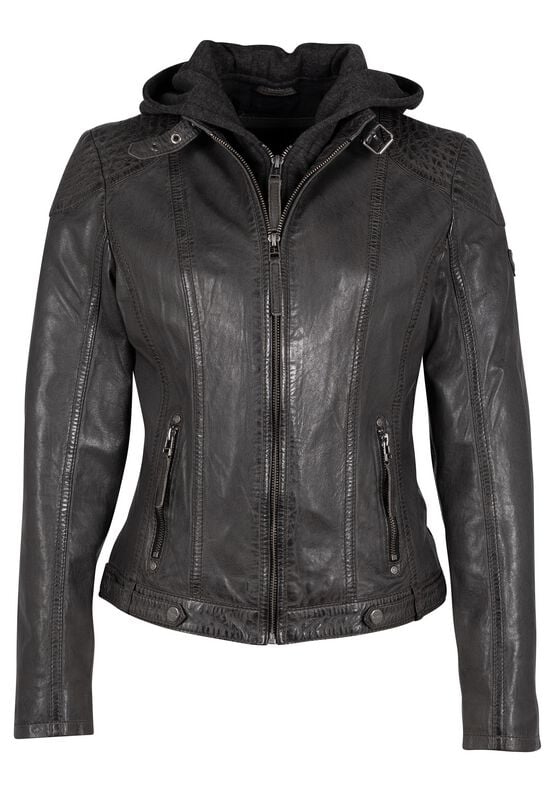 rock revival "Cacey LEGV" Leather Jacket anthracite by Mauritius