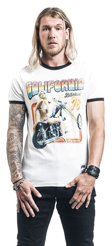 rock revival "California" T-Shirt black-white by King Kerosin