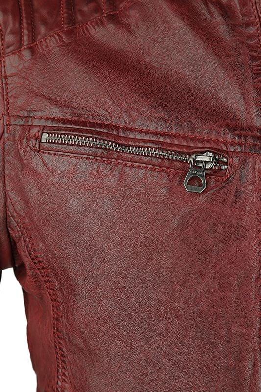 Rock Revival "Camren Slim Fit NSLVW" Leather Jacket Red By Mauritius