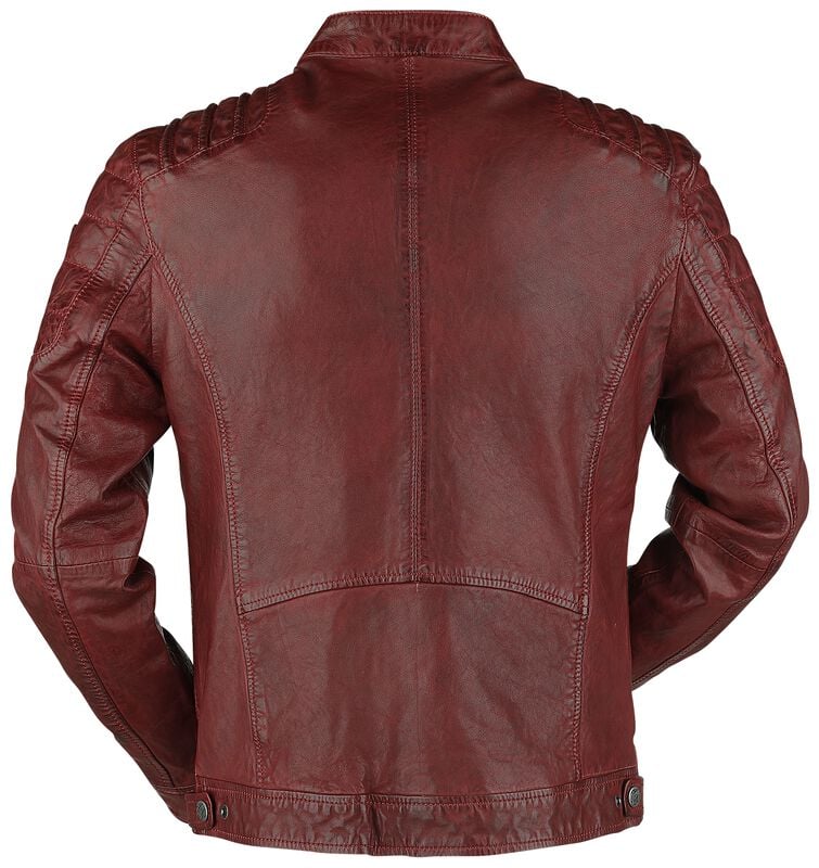 Rock Revival "Camren Slim Fit NSLVW" Leather Jacket Red By Mauritius