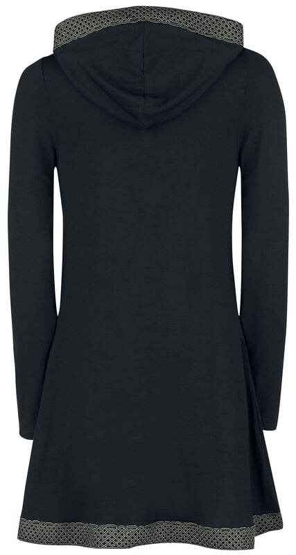 Rock Revival "Cardigan With Hood And Celtic-Knot Trim" Cardigan Black By Black Premium By EMP