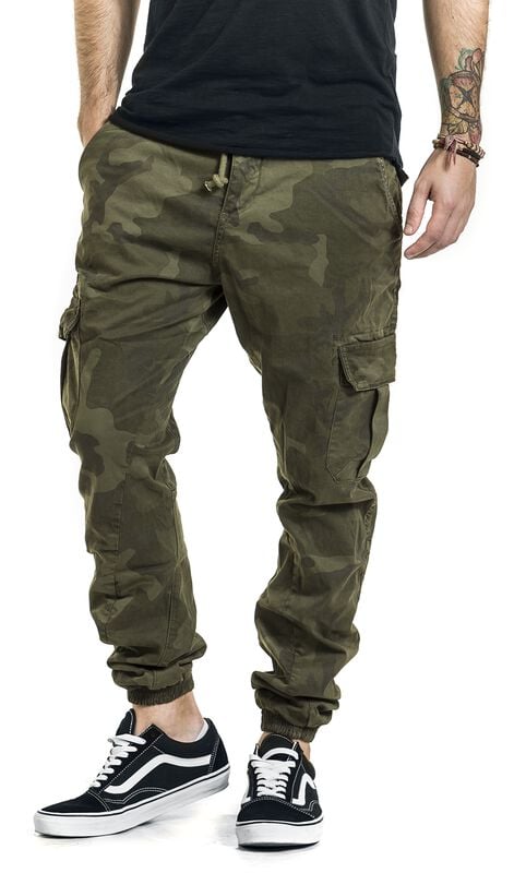 Rock Revival "Cargo Jogging Pants" Tracksuit Trousers Woodland By Urban Classics