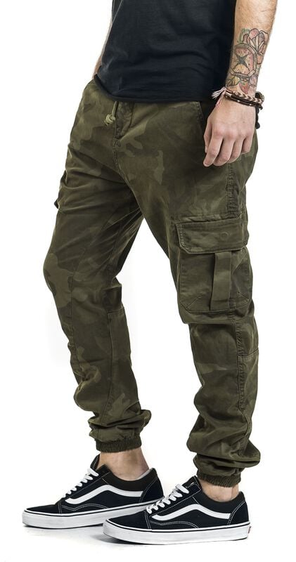 rock revival "Cargo Jogging Pants" Tracksuit Trousers woodland by Urban Classics