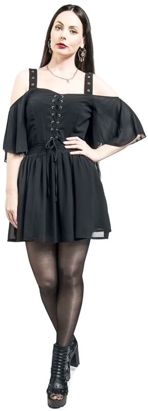 rock revival "Catastrophe Dress" Mini Dress black by Poizen Industries