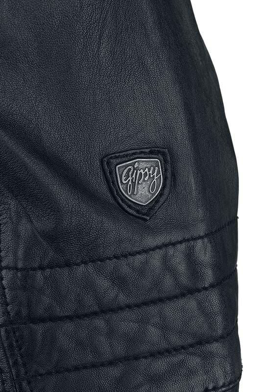 Rock Revival "Cave Slim Fit W18 Lanov" Leather Jacket Black By Gipsy