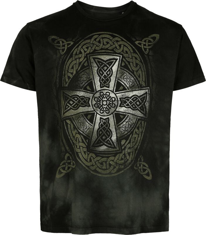 rock revival "Celtic Cross Men's T-shirt" T-Shirt black by Outer Vision