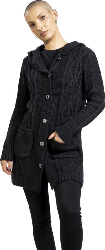 rock revival "Celtic fine lines" Cardigan black by Black Premium by EMP