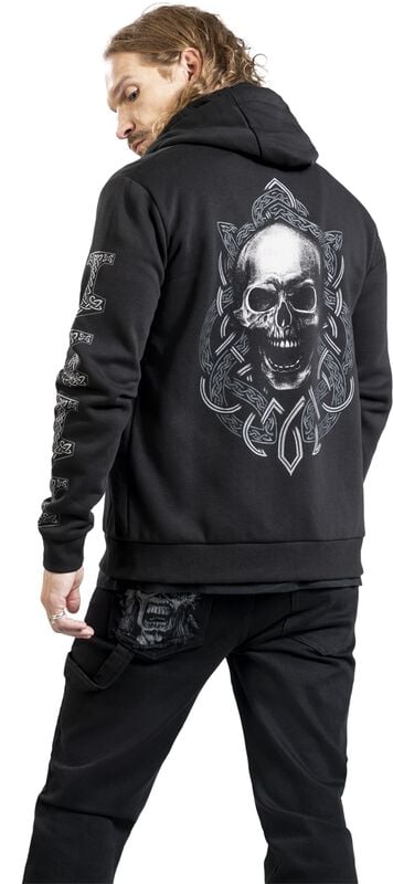 Rock Revival "Celtic Fine Lines" Hoodie Jacket Black By Black Premium By EMP
