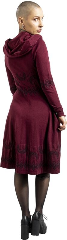 Rock Revival "Celtic Fine Lines" Midi Dress Burgundy By Black Premium By EMP