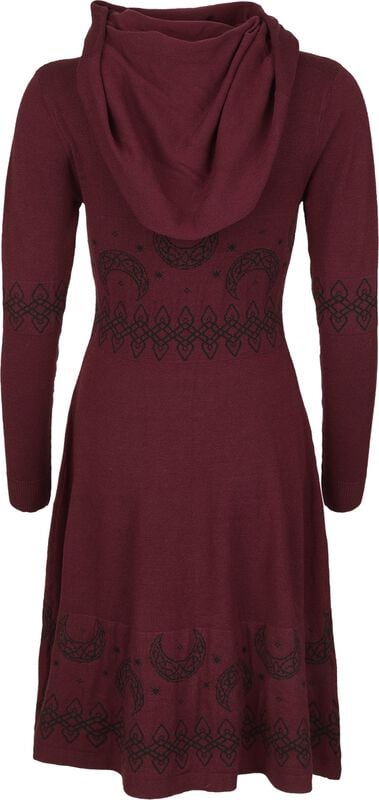 Rock Revival "Celtic Fine Lines" Midi Dress Burgundy By Black Premium By EMP