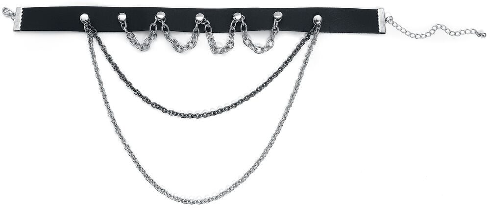 Rock Revival "Chained Choker" Choker Black-silver By Gothicana By EMP