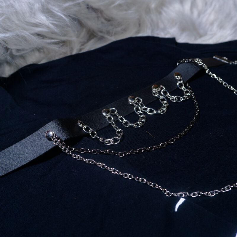 Rock Revival "Chained Choker" Choker Black-silver By Gothicana By EMP