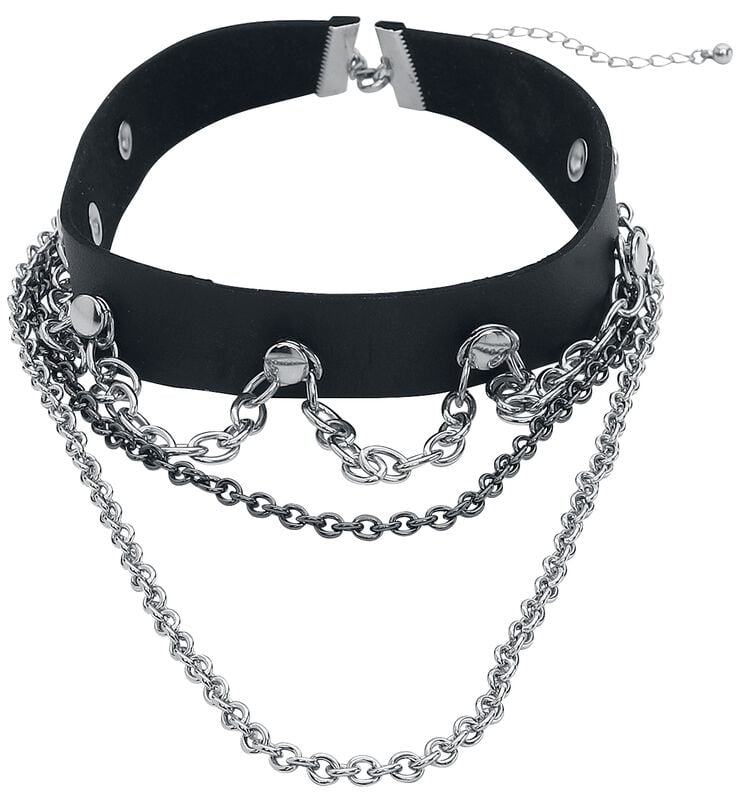 rock revival "Chained Choker" Choker black-silver by Gothicana by EMP