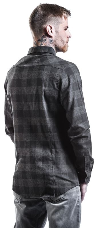Rock Revival "Checked Flannel Shirt" Longsleeve Black-grey By Urban Classics
