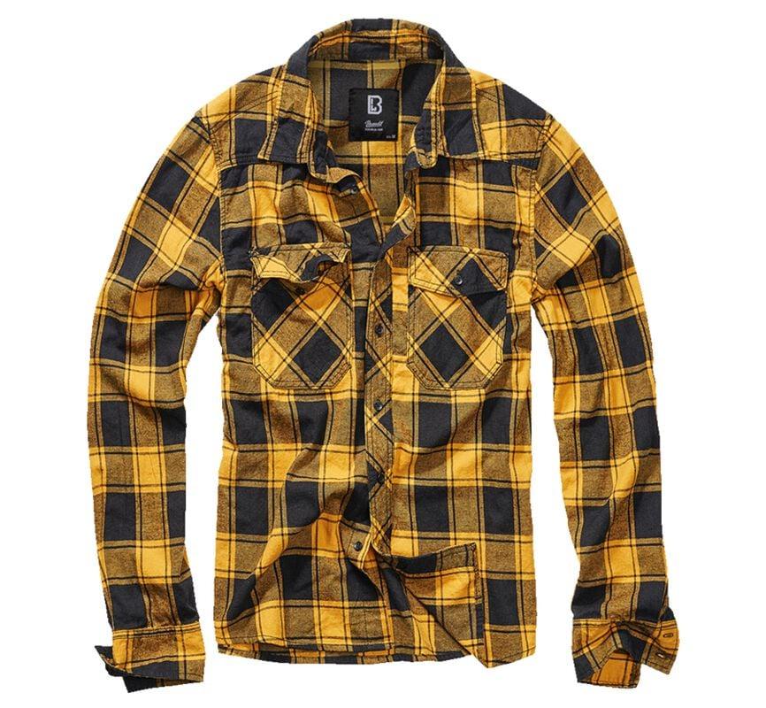 rock revival "Checkshirt" Longsleeve black-yellow by Brandit