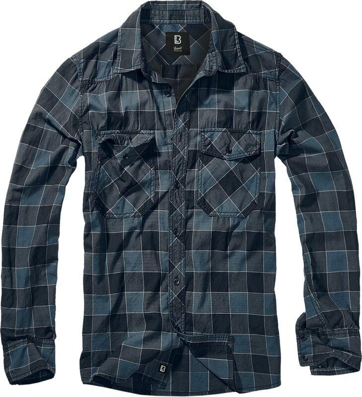Rock Revival "Checkshirt" Longsleeve Blue-grey-black By Brandit