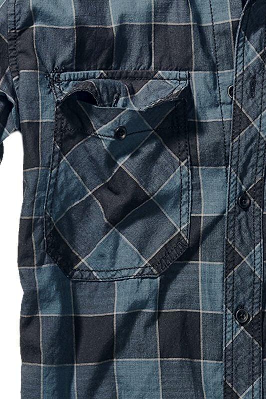 Rock Revival "Checkshirt" Longsleeve Blue-grey-black By Brandit