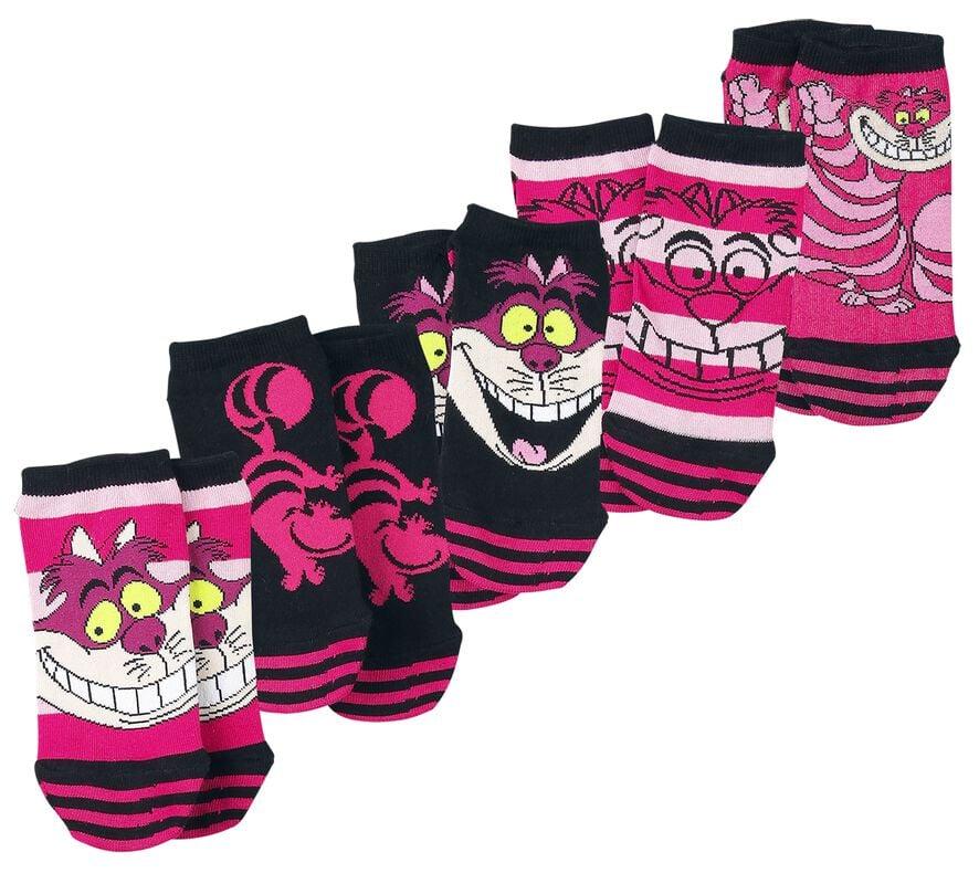 rock revival "Cheshire Cat" Socks pink-black by Alice in Wonderland