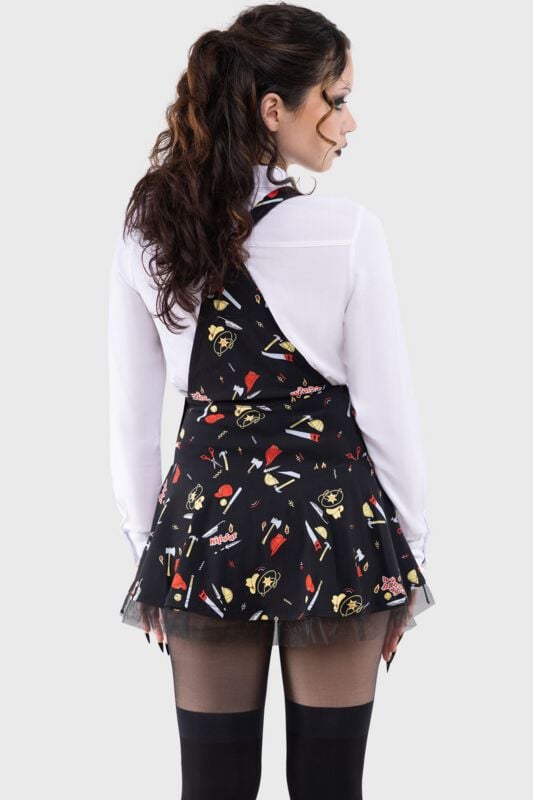 Rock Revival "Child's Play - It's Time To Play Pinafore Dress" Mini Dress Multicolour By Killstar