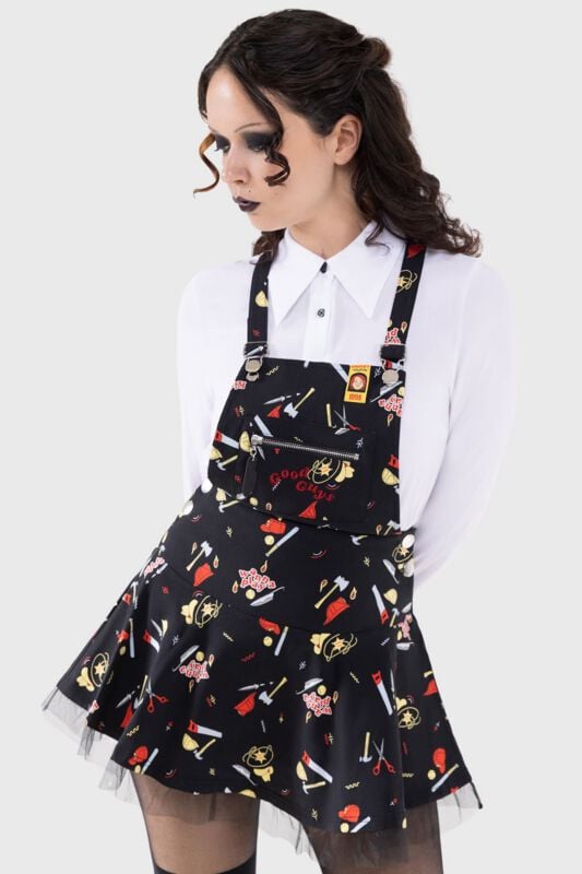 Rock Revival "Child's Play - It's Time To Play Pinafore Dress" Mini Dress Multicolour By Killstar