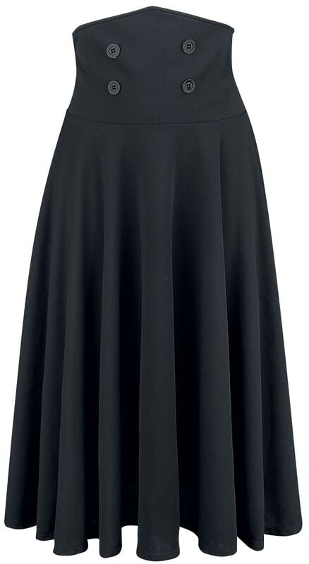 Rock Revival "Circle Skirt" Midi Skirt Black By Belsira