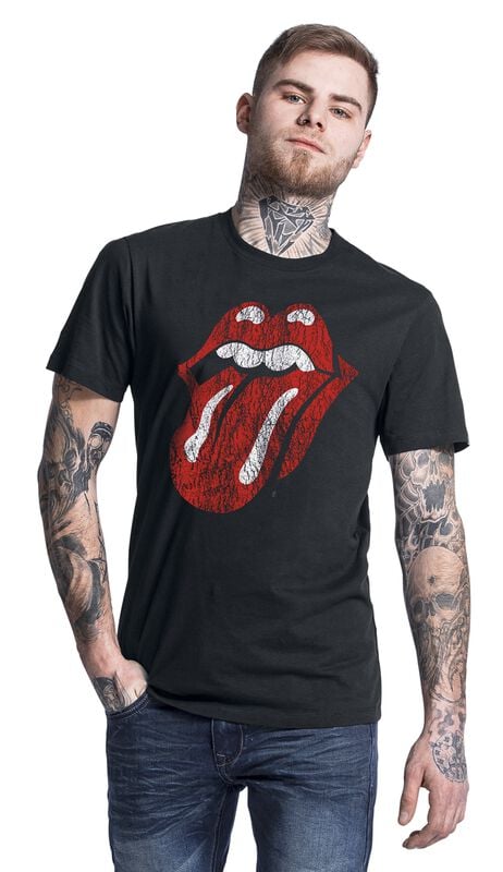 Rock Revival "Classic Tongue" T-Shirt Black By The Rolling Stones