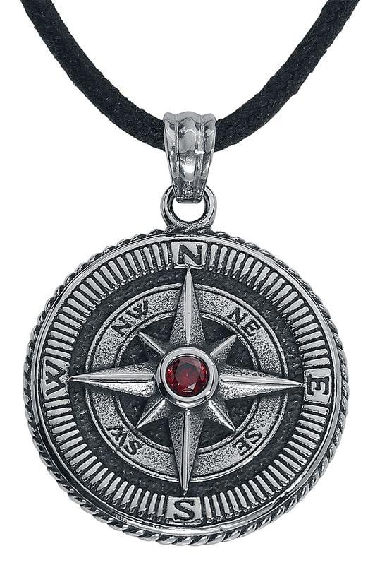 rock revival "Compass" Necklace silver-coloured by etNox