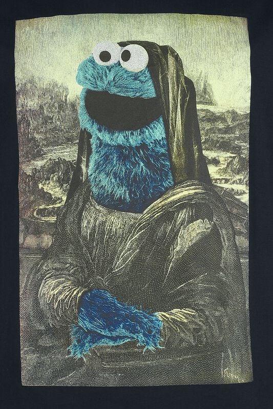 Rock Revival "Cookie Monster - Mona Lisa" T-Shirt Black By Sesame Street