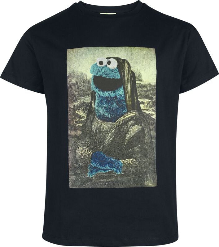 rock revival "Cookie Monster - Mona Lisa" T-Shirt black by Sesame Street
