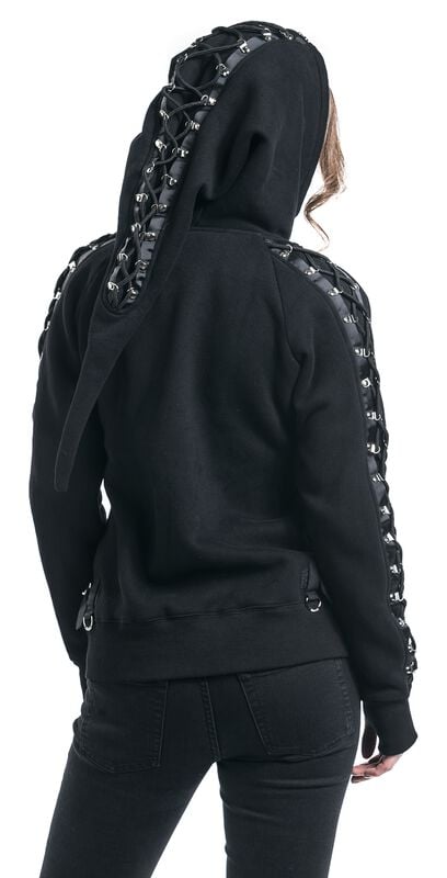 Rock Revival "Corset Hoodie" Hoodie Jacket Black By Banned Alternative