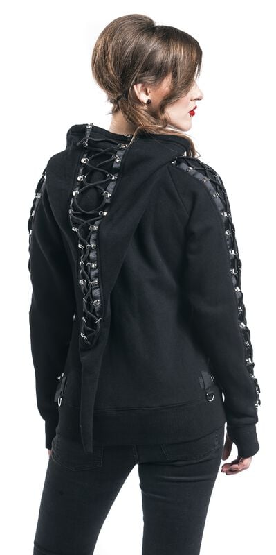 Rock Revival "Corset Hoodie" Hoodie Jacket Black By Banned Alternative