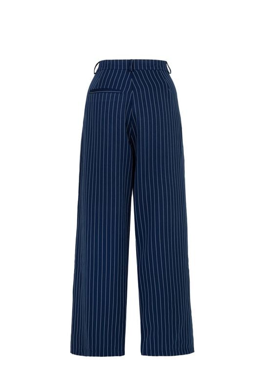 Rock Revival "Costello Trousers" Cloth Trousers Blue-white By Hell Bunny