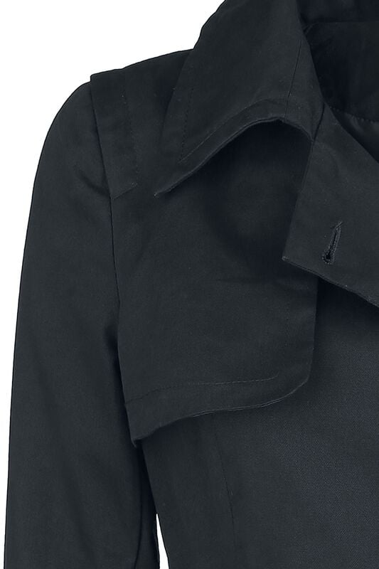 Rock Revival "Cotton Trenchcoat" Short Coat Black By Forplay