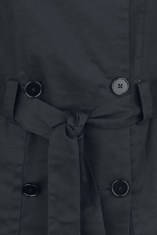 Rock Revival "Cotton Trenchcoat" Short Coat Black By Forplay