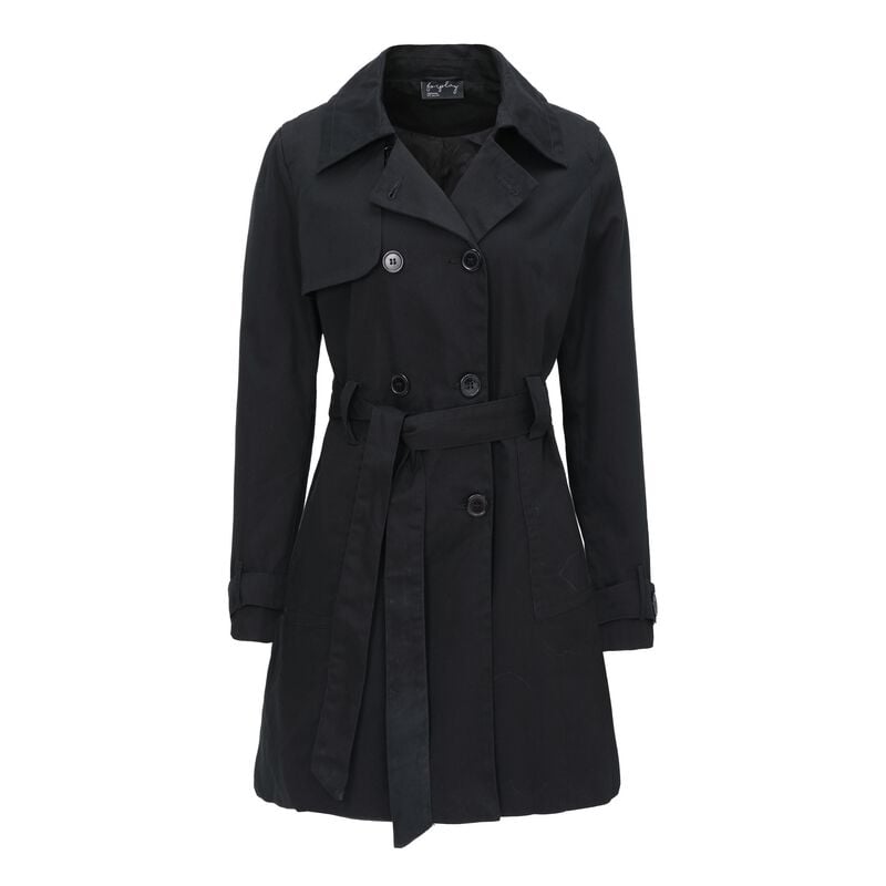 rock revival "Cotton Trenchcoat" Short Coat black by Forplay