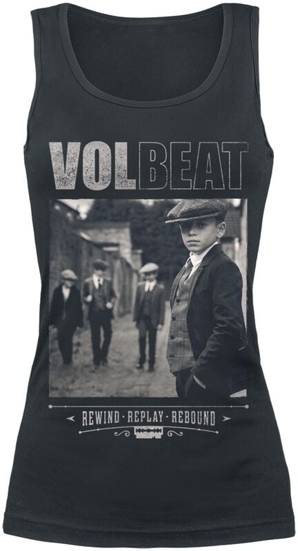 rock revival "Cover - Rewind Replay Rebound" Top black by Volbeat