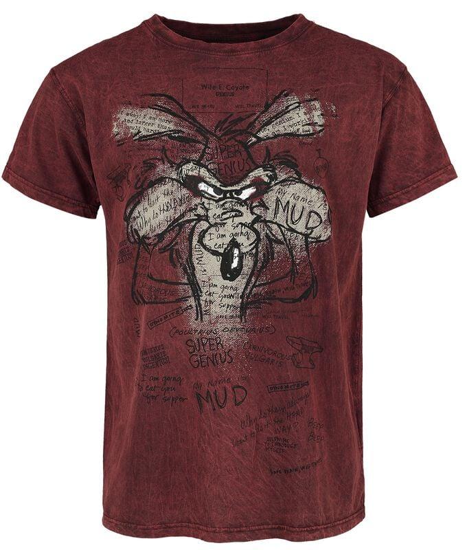 rock revival "Coyote - Genius" T-Shirt red by Looney Tunes
