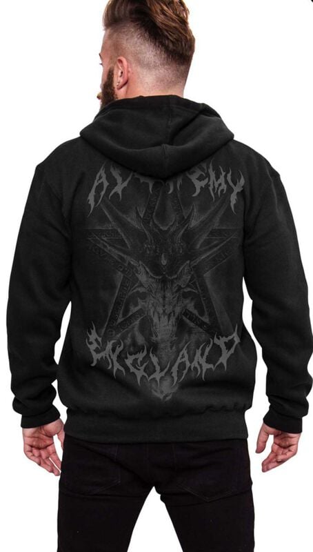 Rock Revival "Creepy Lettering - Men's Hoodie" Hoodie Jacket Black By Alchemy England