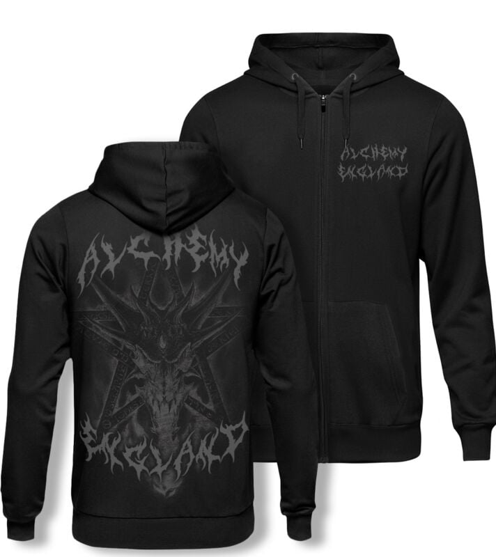Rock Revival "Creepy Lettering - Men's Hoodie" Hoodie Jacket Black By Alchemy England