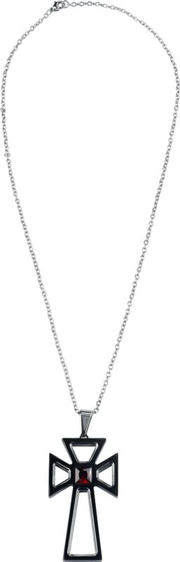 Rock Revival "Cross" Necklace Silver-red By EtNox Hard And Heavy