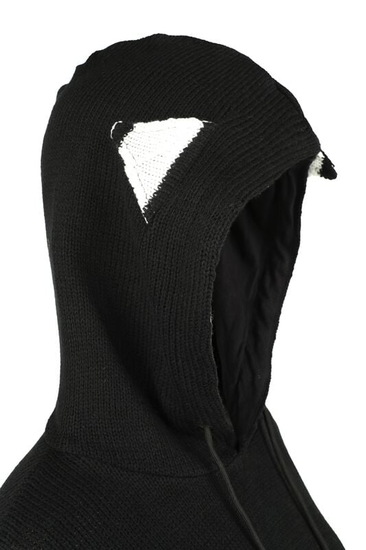 Rock Revival "Cute Kitty Hoodie" Knit Jumper Black-white By Cupcake Cult