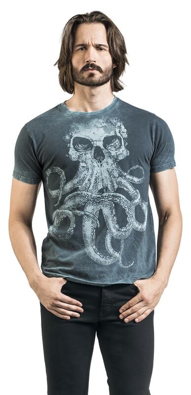 rock revival "Davos Goth Stars" T-Shirt turquoise by Outer Vision