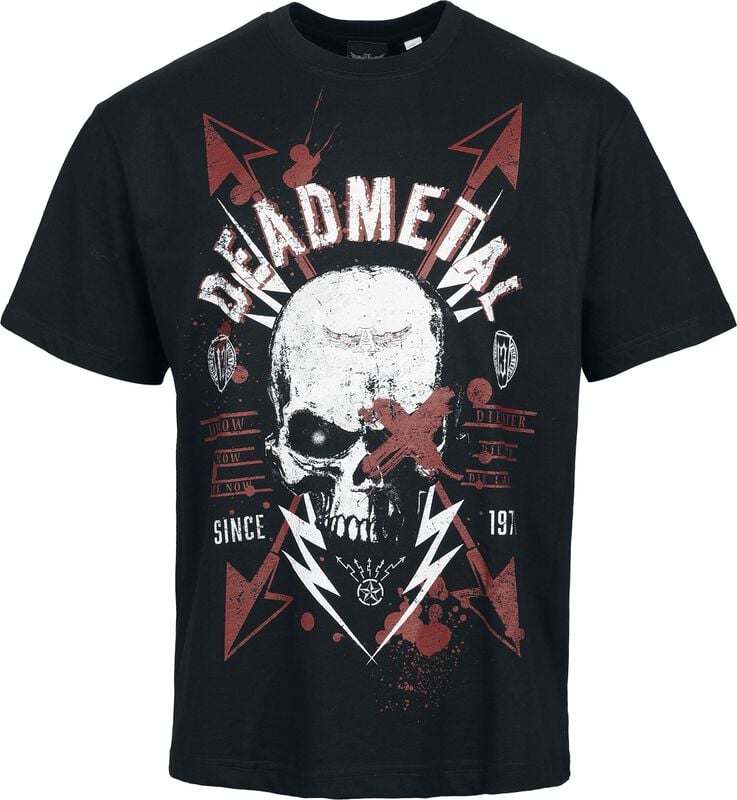 rock revival "Dead Metal Men's Oversized T-shirt" T-Shirt black by Alchemy England