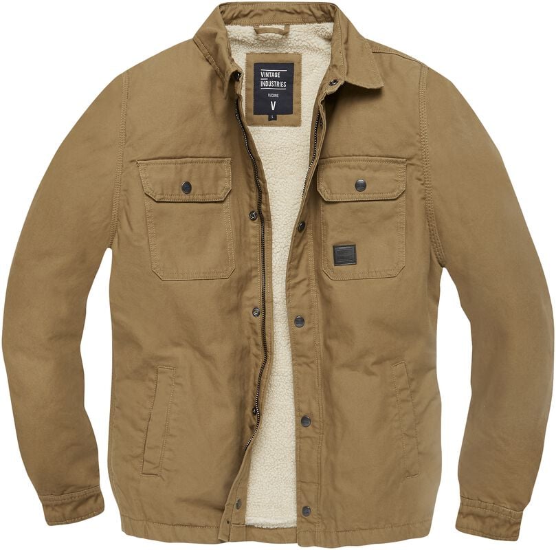 rock revival "Dean Sherpa" Mid-Season Jackets sand by Vintage Industries