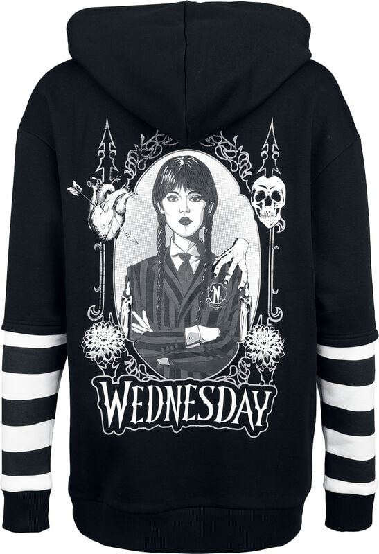 Rock Revival "Death And Flowers - Oversized" Hoodie Black-white By Wednesday