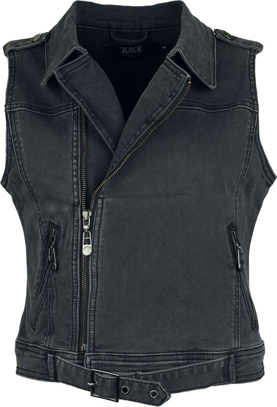 rock revival "Denim Vest" Vest grey by Black Premium by EMP