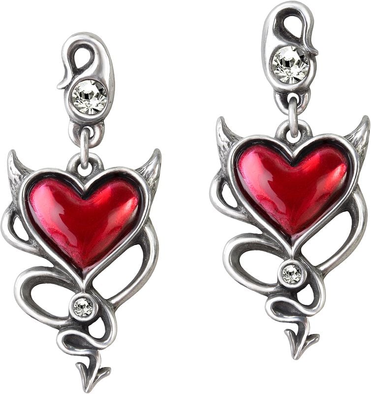 rock revival "Devil Heart Studs" Stud Earring Set by Alchemy Gothic