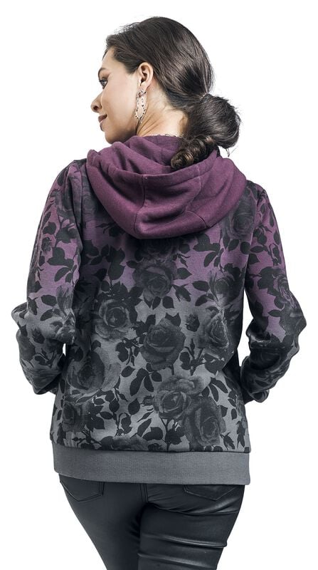 Rock Revival "Dip-dye Hoodie" Hoodie Jacket Bordeaux-grey By Rock Rebel By EMP