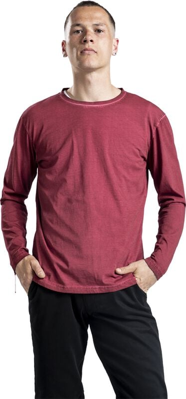 rock revival "Distinctive" Long-sleeve Shirt burgundy by RED by EMP