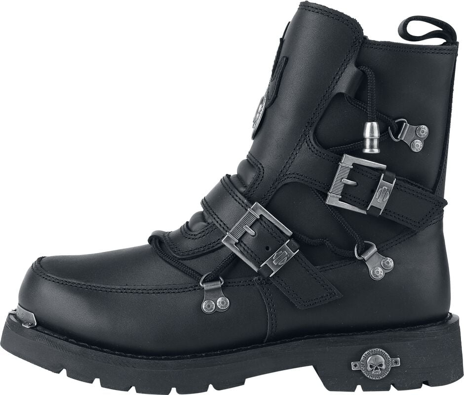 Rock Revival "Distortion" Biker Boot Black By Harley Davidson